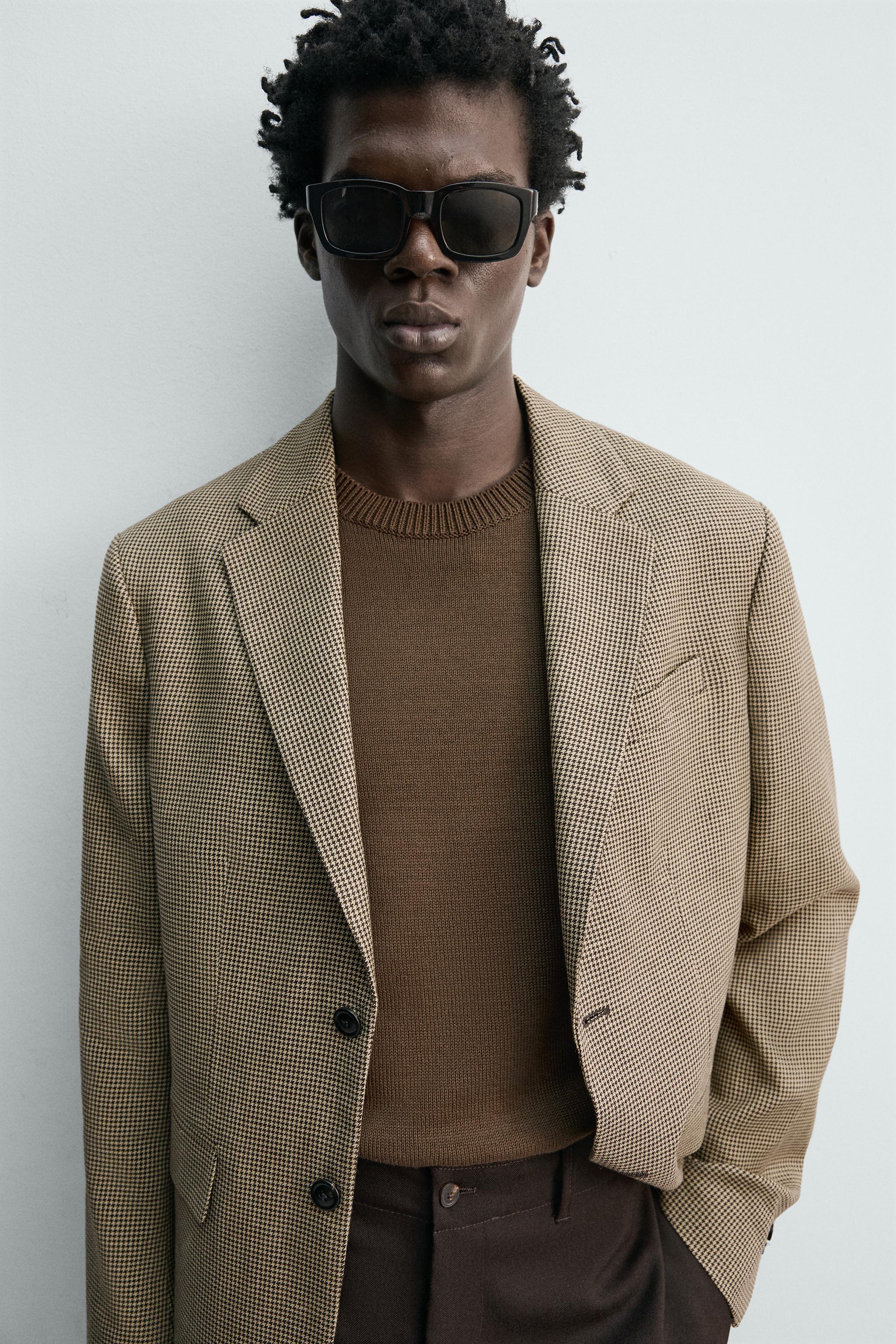 VESTE LIN - COTON PIED-DE-POULE